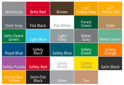 Aervoe Rust Proof Spray Paint Color Chart