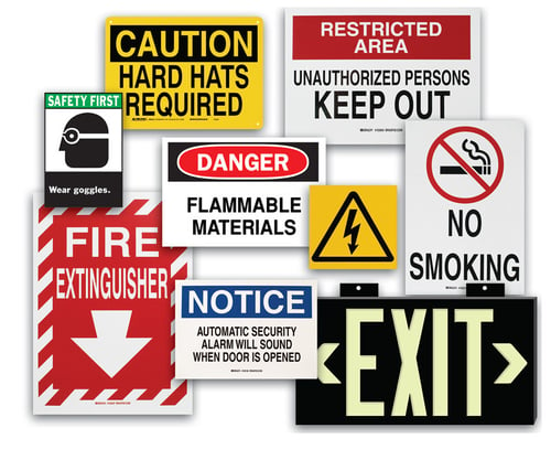 Brady Safety Signs and custom safety signs