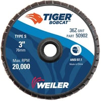 Weiler Tiger flap discs for aluminum