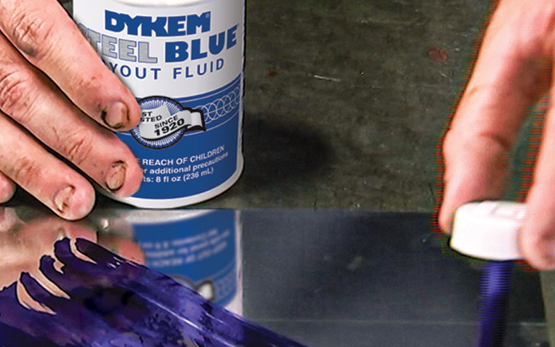 Dykem Steel Blue Layout Fluid Application